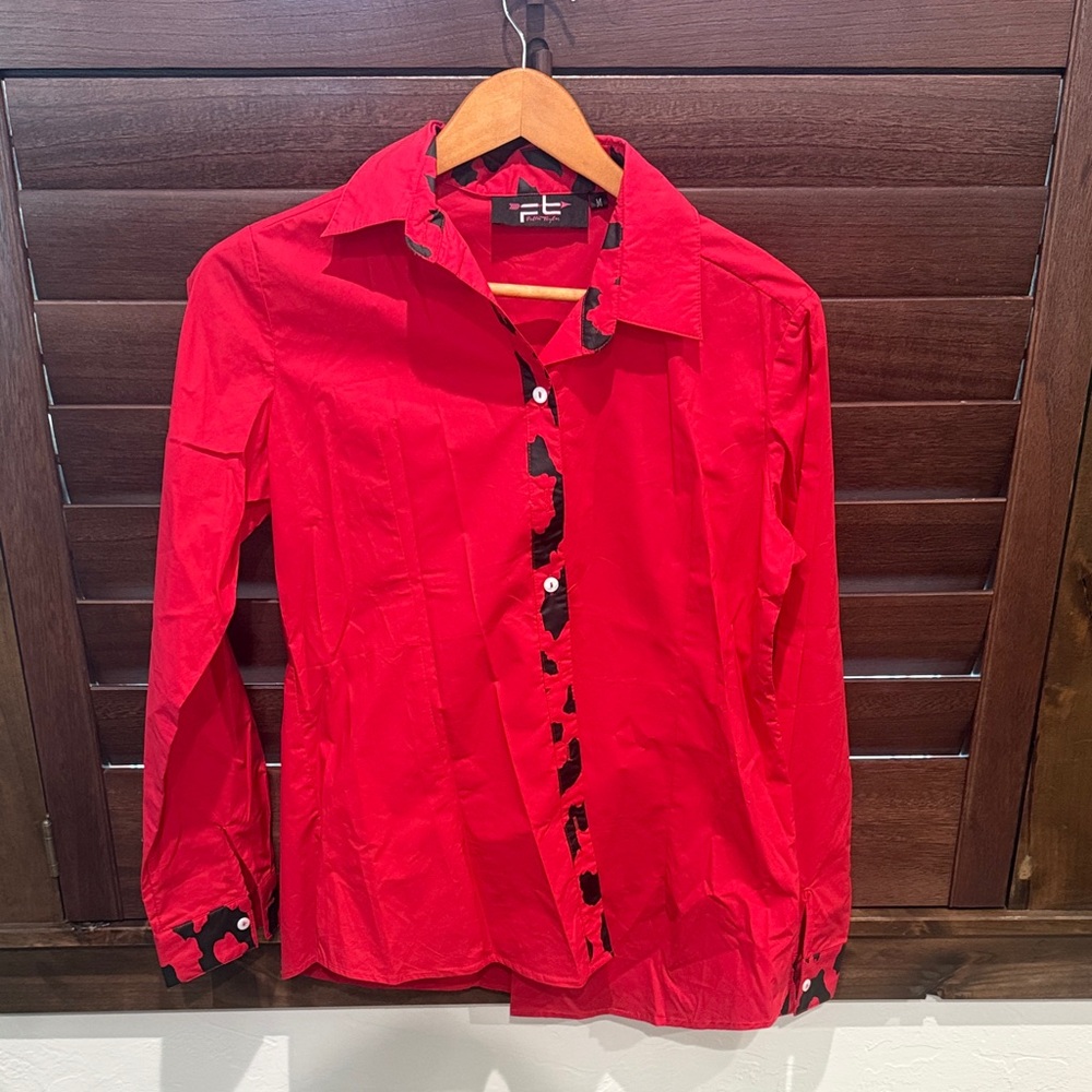 Fallon Taylor/Ranch Dress’n Red Button Down Shirt